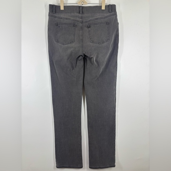 NWOT Betabrand Women’s Gray Stretch Straigh Leg Elastic Waist Shaping Jeans M - Picture 3 of 3